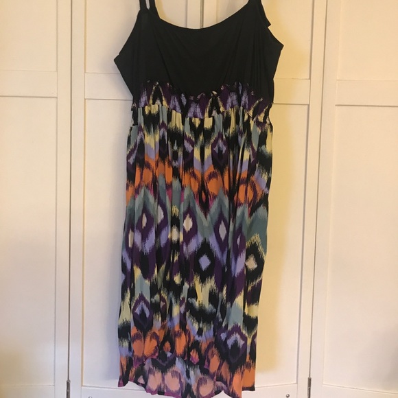 Black and multi color print dress - Picture 7 of 7